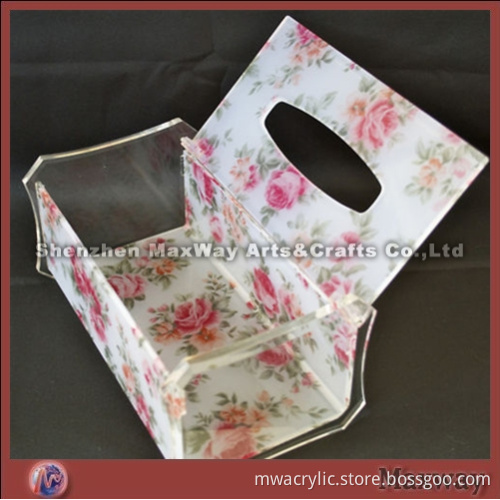 Acrylic/Perspex Napkin Case with Fashionable pattern